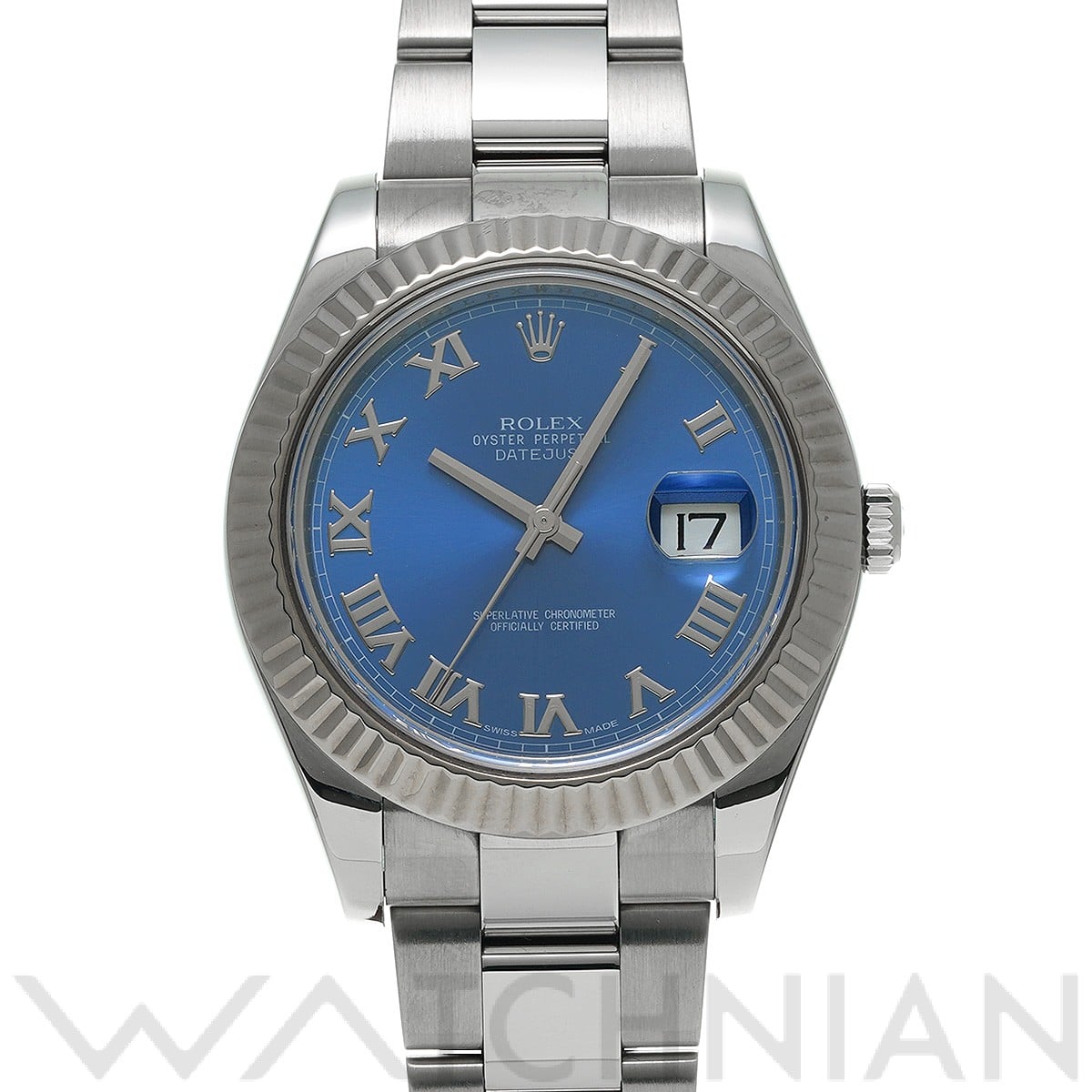 ロレックス デイトジャスト II 116334 ブルー メンズ 時計 【中古】【wristwatch】