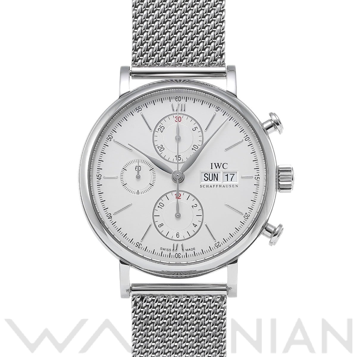 ポートフィノ クロノグラフ IW391005 シルバー インターナショナルウォッチカンパニー IWC メンズ 【中古】