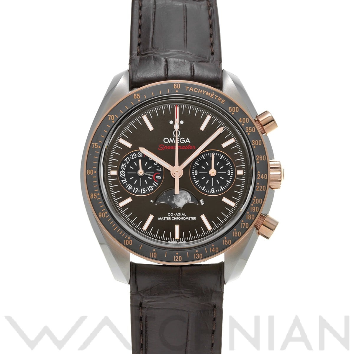 オメガ / OMEGA スピードマスター ムーンフェイズ コーアクシャル マスタークロノメーター 304.23.44.52.13.001 ブラウン メンズ 時計 【中古】【wristwatch】