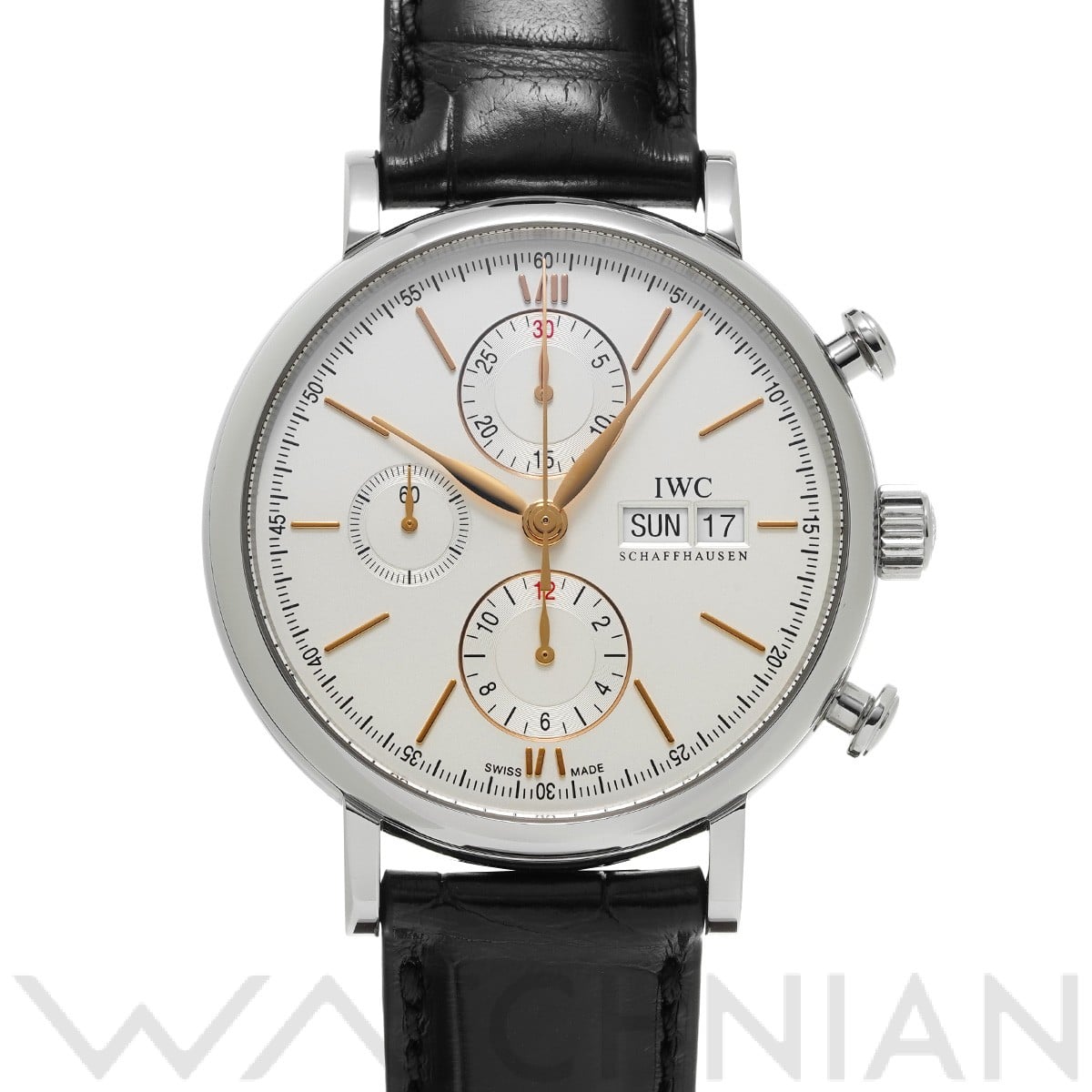 IWC ポートフィノ クロノグラフ IW391022 シルバー メンズ 時計 【中古】【wristwatch】