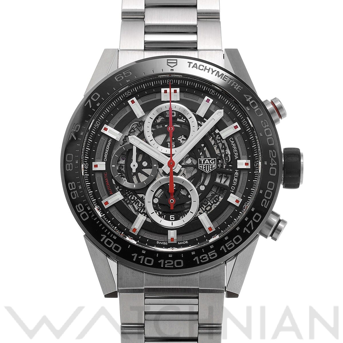 タグ ホイヤー / TAG HEUER カレラ キャリバーホイヤー01 クロノグラフ CAR2A1W.BA0703 ブラック メンズ 時計 【中古】【wristwatch】