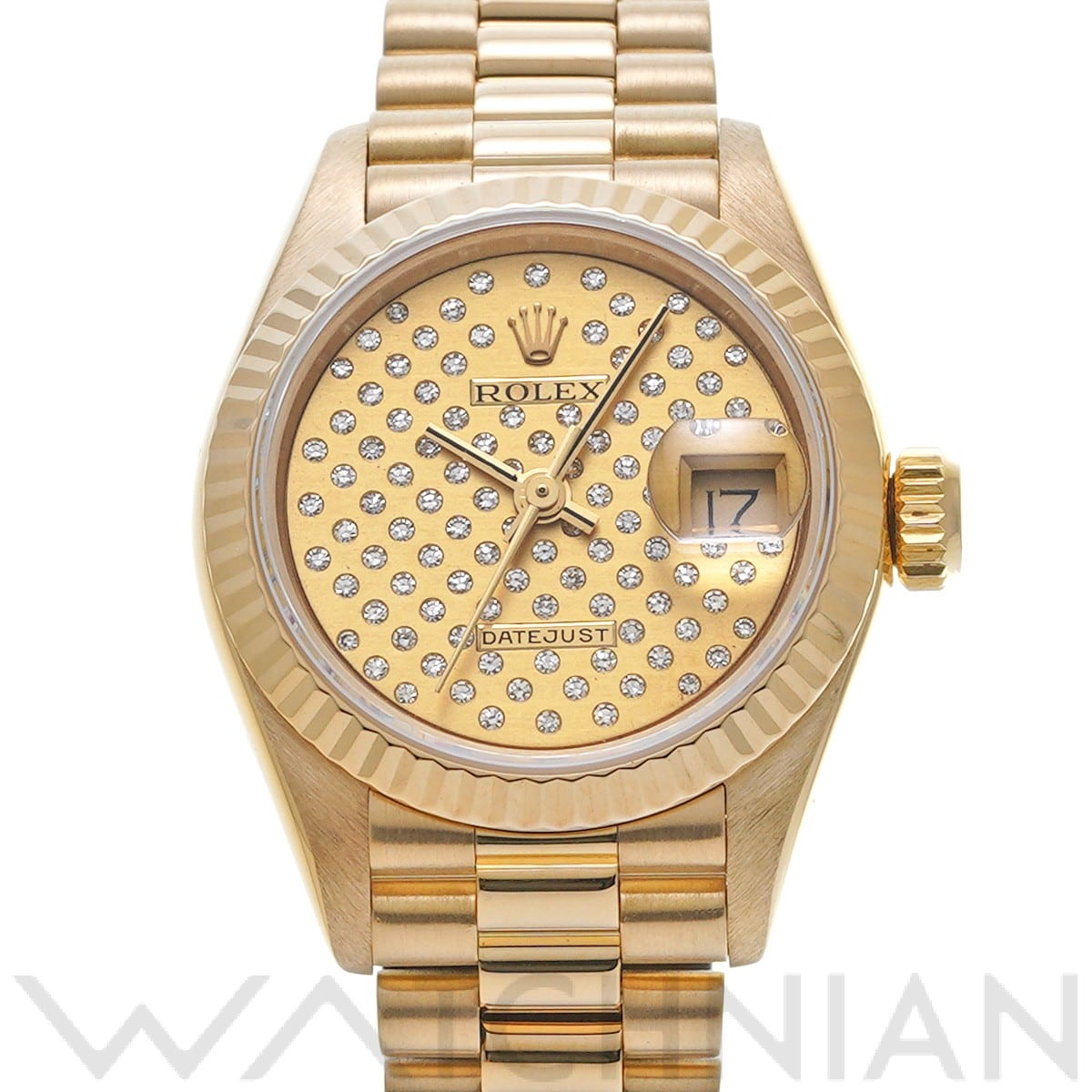 ロレックス デイトジャスト 69178 シャンパン/ダイヤモンド レディース 時計 【中古】【wristwatch】