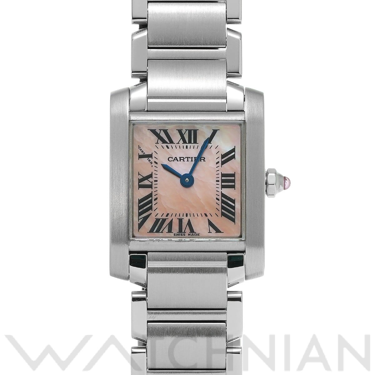 カルティエ / CARTIER タンク フランセーズ SM W51028Q3 ピンクシェル レディース 時計 【中古】【wristwatch】