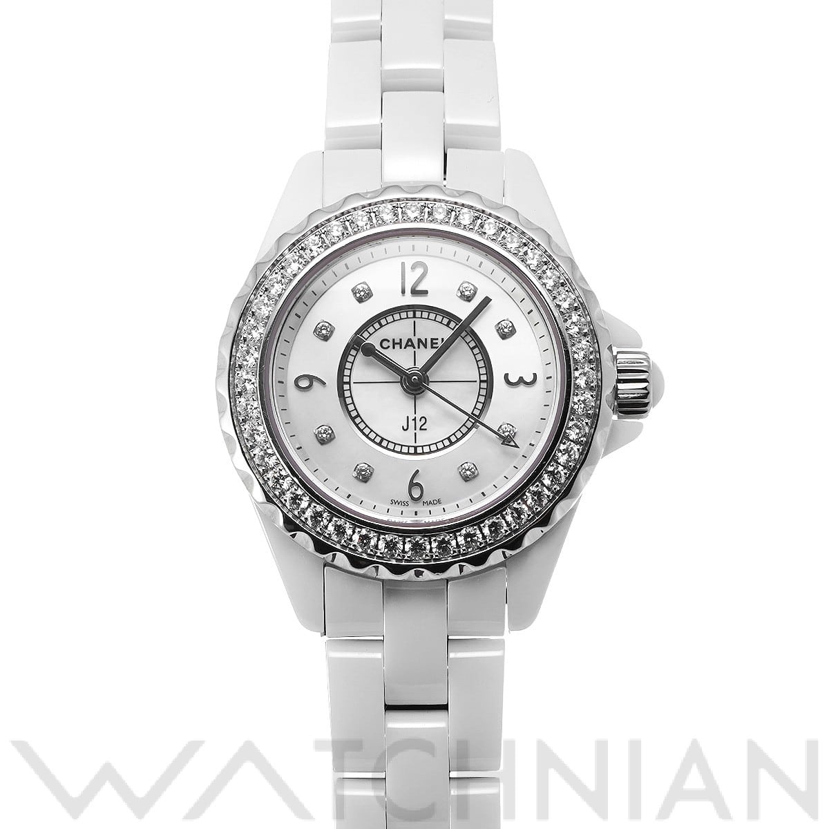 シャネル / CHANEL J12 29MM H2572 ホワイトシェル/ダイヤモンド レディース 時計 【中古】【wristwatch】