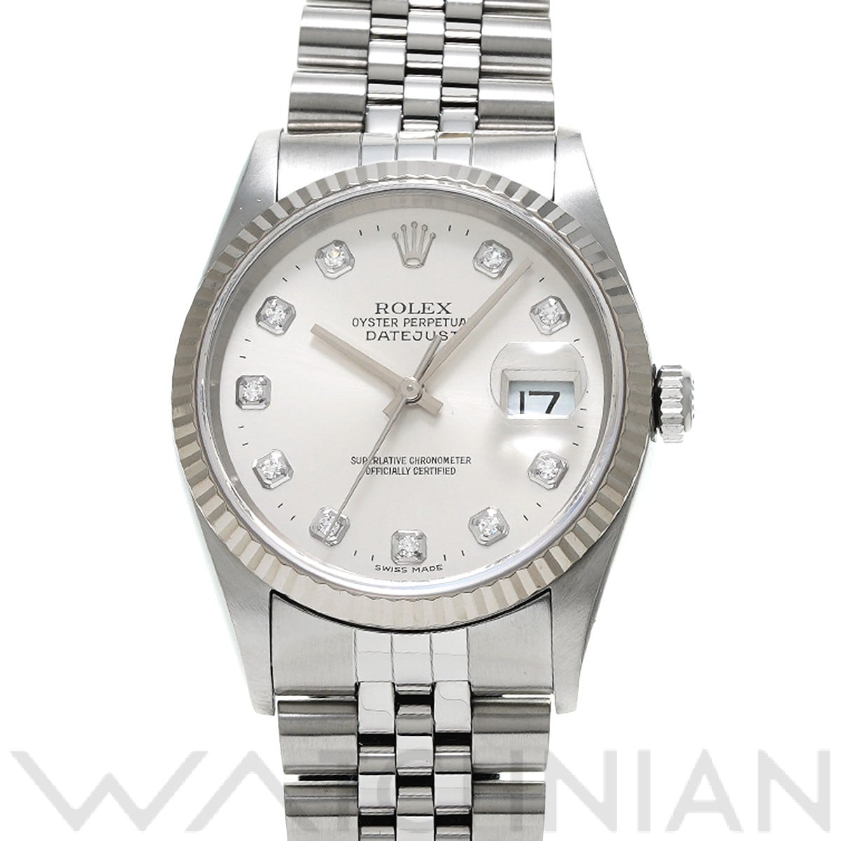 ロレックス デイトジャスト 16234G シルバー/ダイヤモンド メンズ 時計 【中古】【wristwatch】