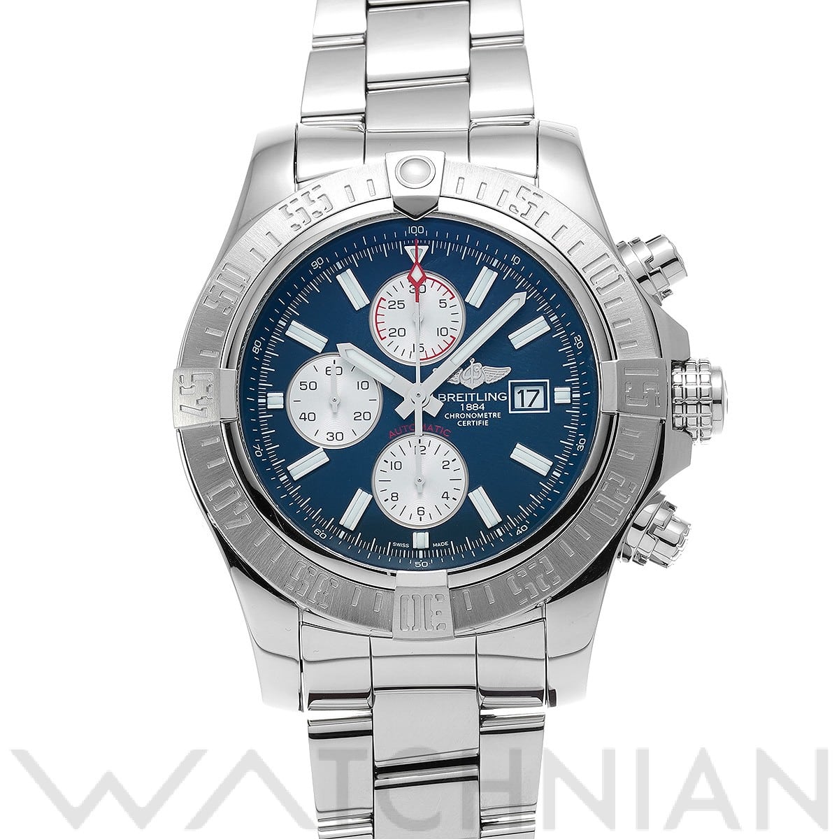 ブライトリング / BREITLING スーパーアベンジャー II A1337111/C871 ブルー/シルバー メンズ 時計 【中古】【wristwatch】