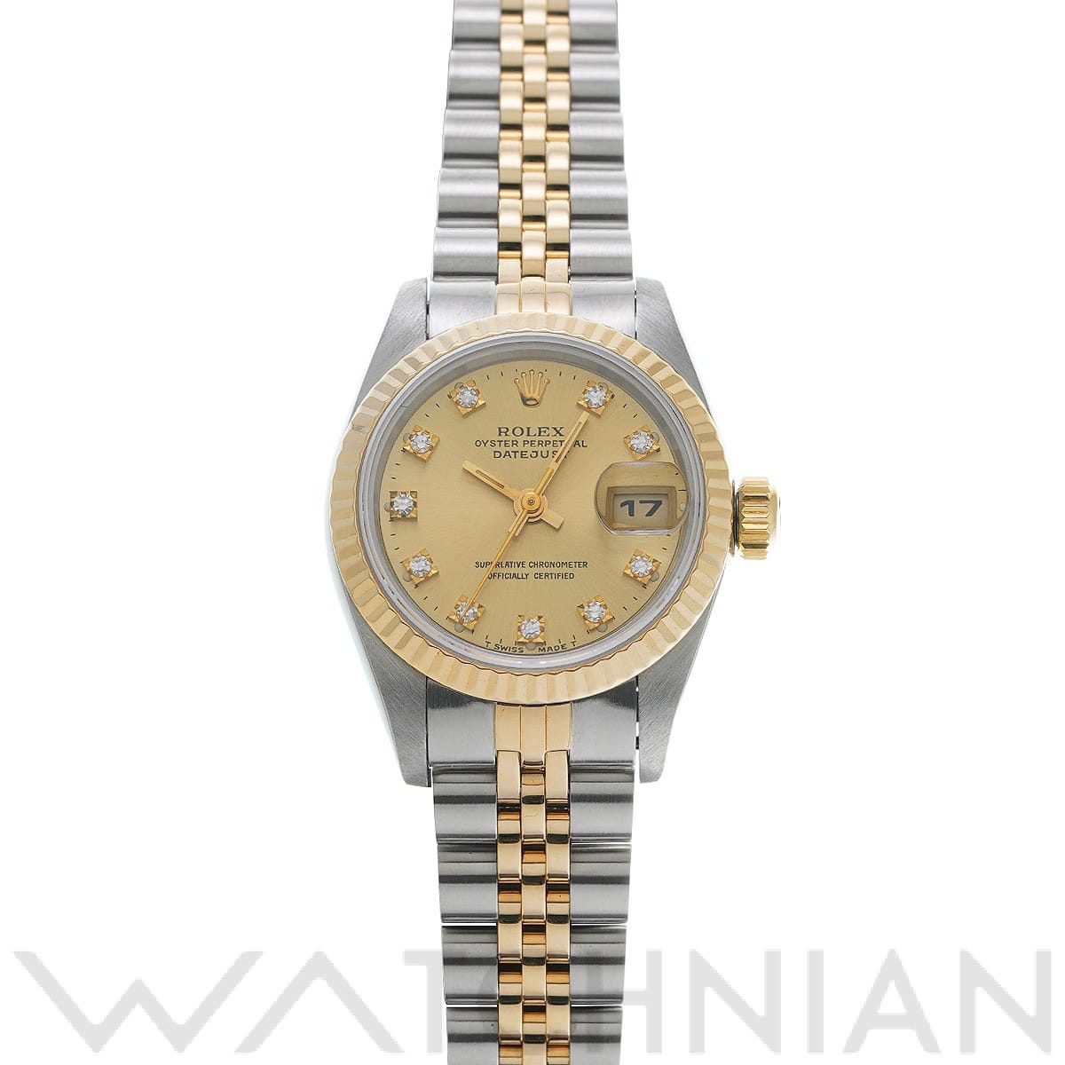 デイトジャスト 69173G E番(1991年頃製造) シャンパン/ダイヤモンド ロレックス ROLEX レディース 【中古】