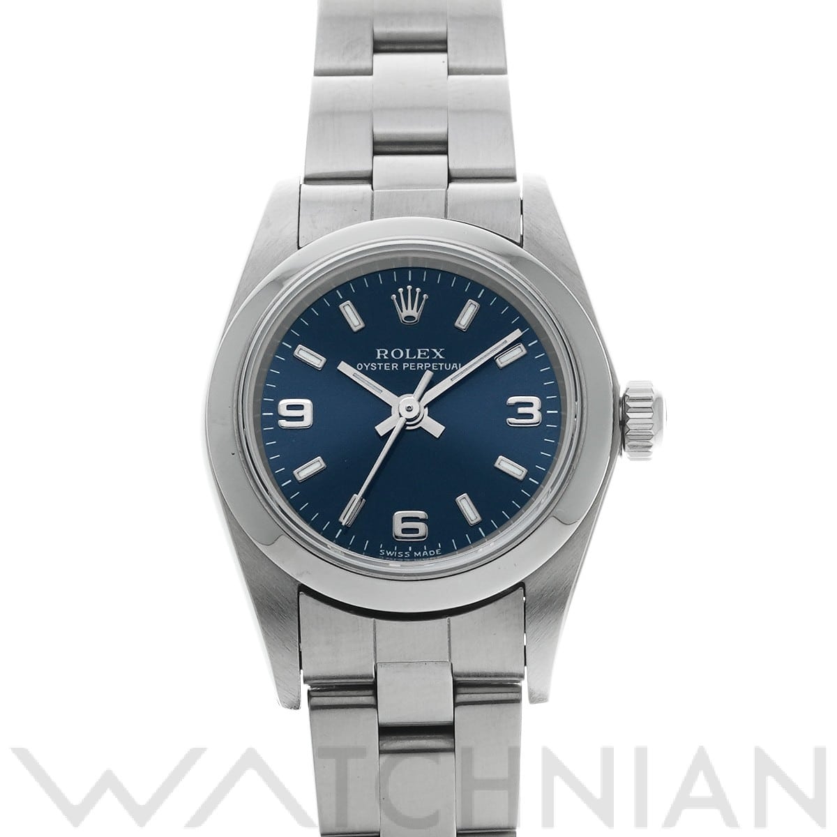 オイスターパーペチュアル 76080 P番(2001年頃製造) ブルー ロレックス ROLEX レディース 【中古】