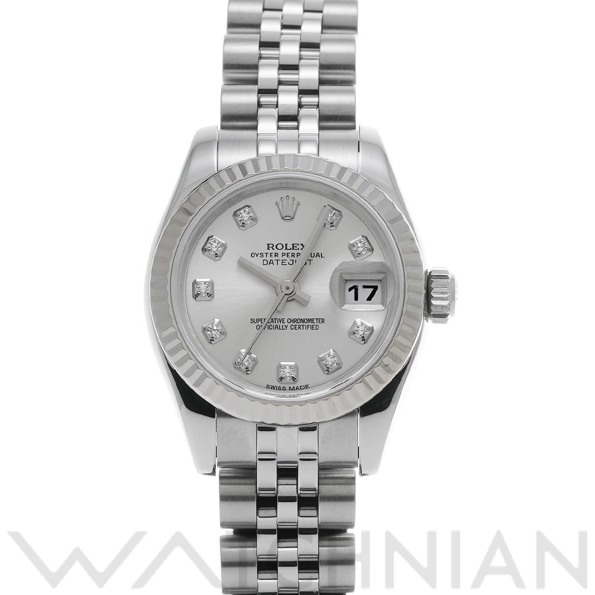 ロレックス レディ デイトジャスト 26 179174G シルバー/ダイヤモンド レディース 時計 【中古】【wristwatch】