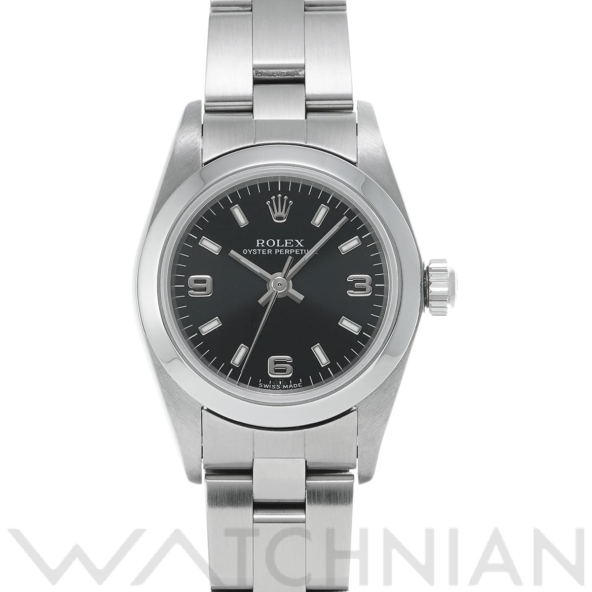 ロレックス / ROLEX オイスターパーペチュアル 76080 ブラック レディース 時計 【中古】【wristwatch】