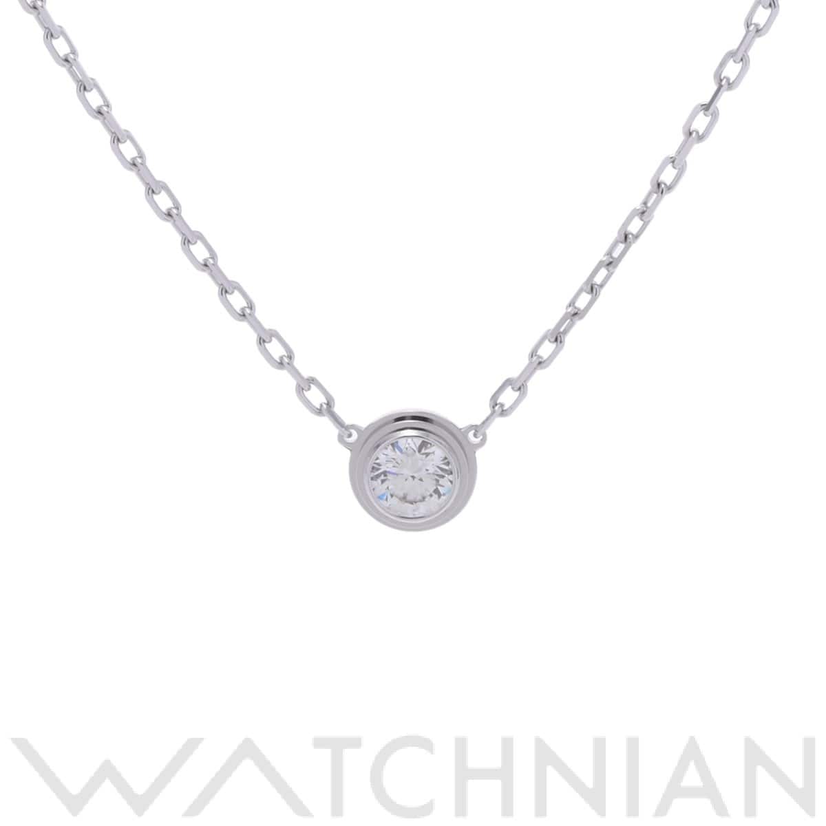 カルティエ ディアマンレジェン ネックレス 1PD ゴールド K18ホワイトゴールド WG レディース ジュエリー 【中古】【jewelry】