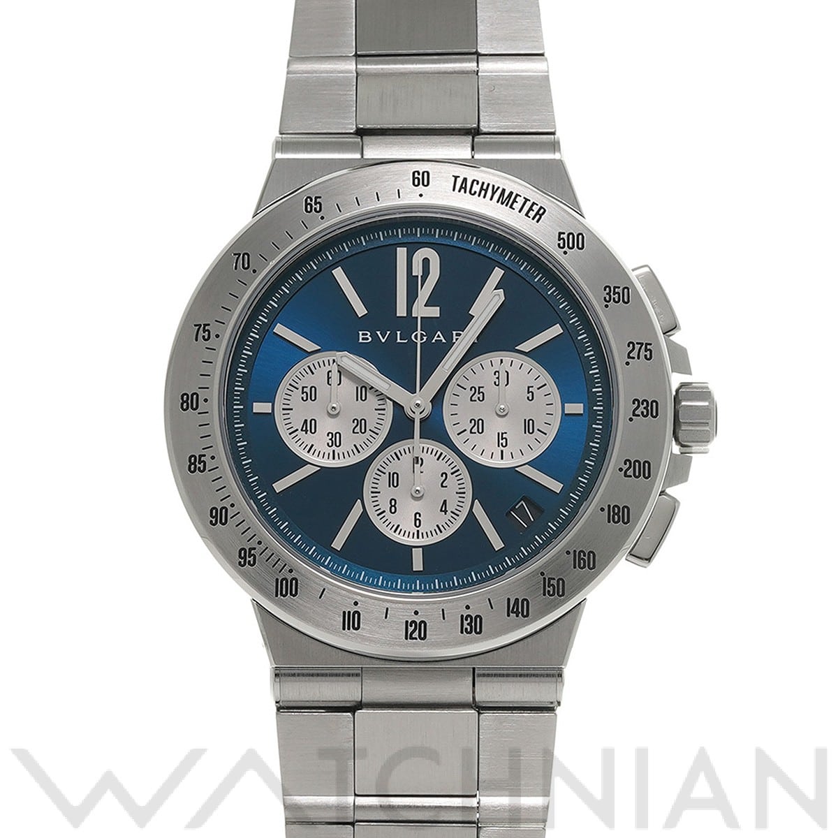 ブルガリ / BVLGARI ディアゴノ ヴェロチッシモ DG41C3SSDCHTA ブルー/シルバー メンズ 時計 【中古】【wristwatch】