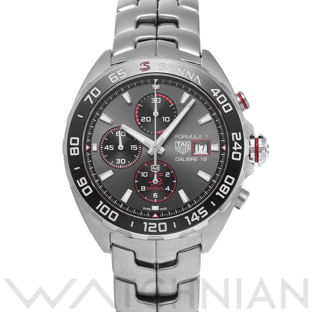 タグ ホイヤー / TAG HEUER フォーミュラ1 キャリバー16 クロノグラフ アイルトン・セナ CAZ201D.BA0633 グレー/ブラック メンズ 時計 【中古】【wristwatch】