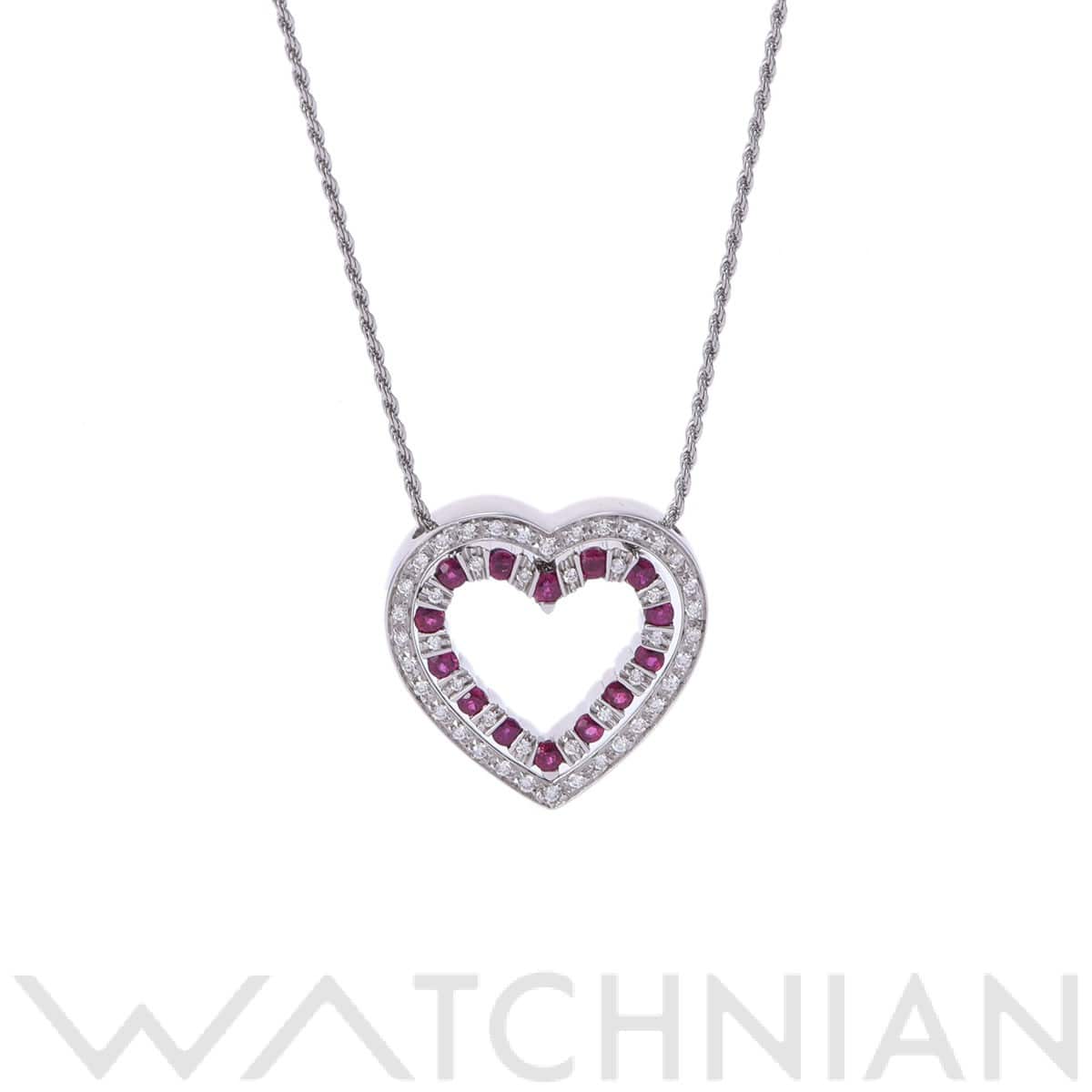 ダミアーニ ベルエポック ハート ネックレス シルバー K18ホワイトゴールド WG レディース ジュエリー 【中古】【jewelry】