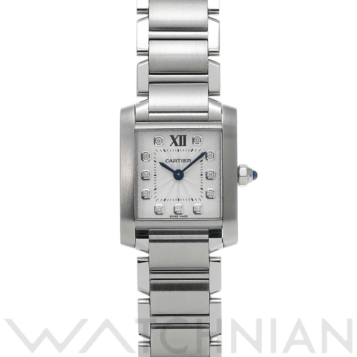 カルティエ / CARTIER タンク フランセーズ SM WE110006 シルバー/ダイヤモンド レディース 時計 【中古】【wristwatch】