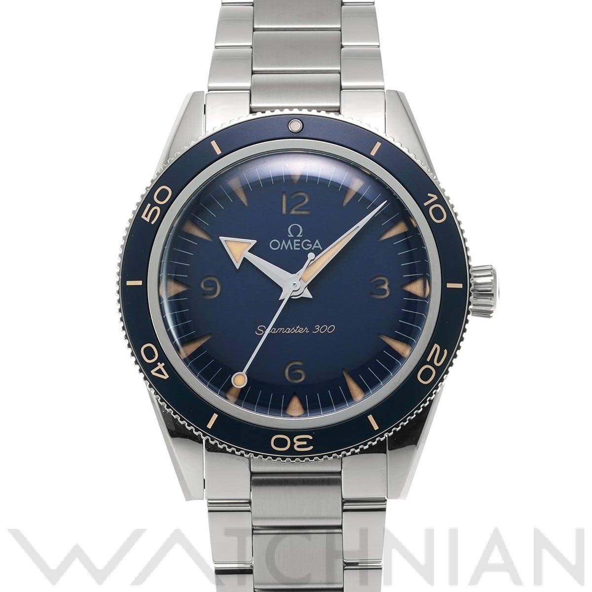 オメガ シーマスター 300 コーアクシャル マスタークロノメーター 234.30.41.21.03.001 ブルー メンズ 時計 【中古】【wristwatch】
