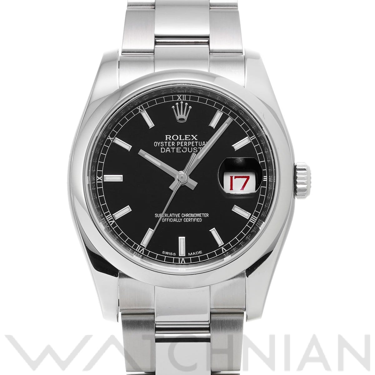 ロレックス デイトジャスト 36 116200 ブラック メンズ 時計 【中古】【wristwatch】