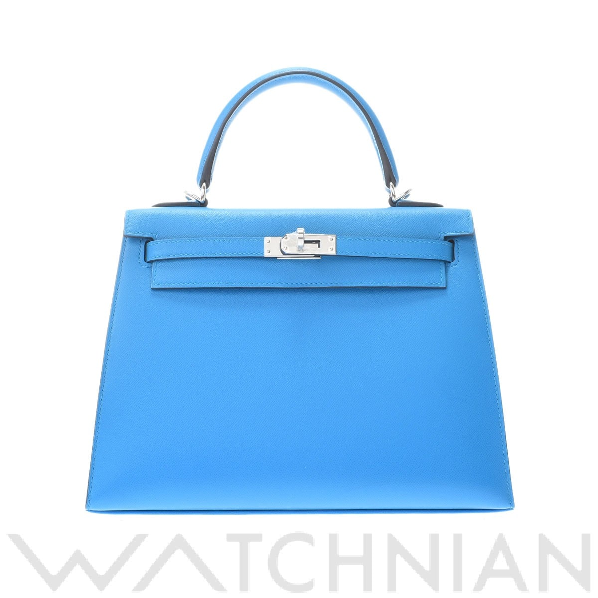 エルメス ケリー 25 外縫い ヴェルソ ブルーフリーダ/セサミ/パラジウム金具 ヴォー・マダム レディース バッグ 【未使用】【bag】