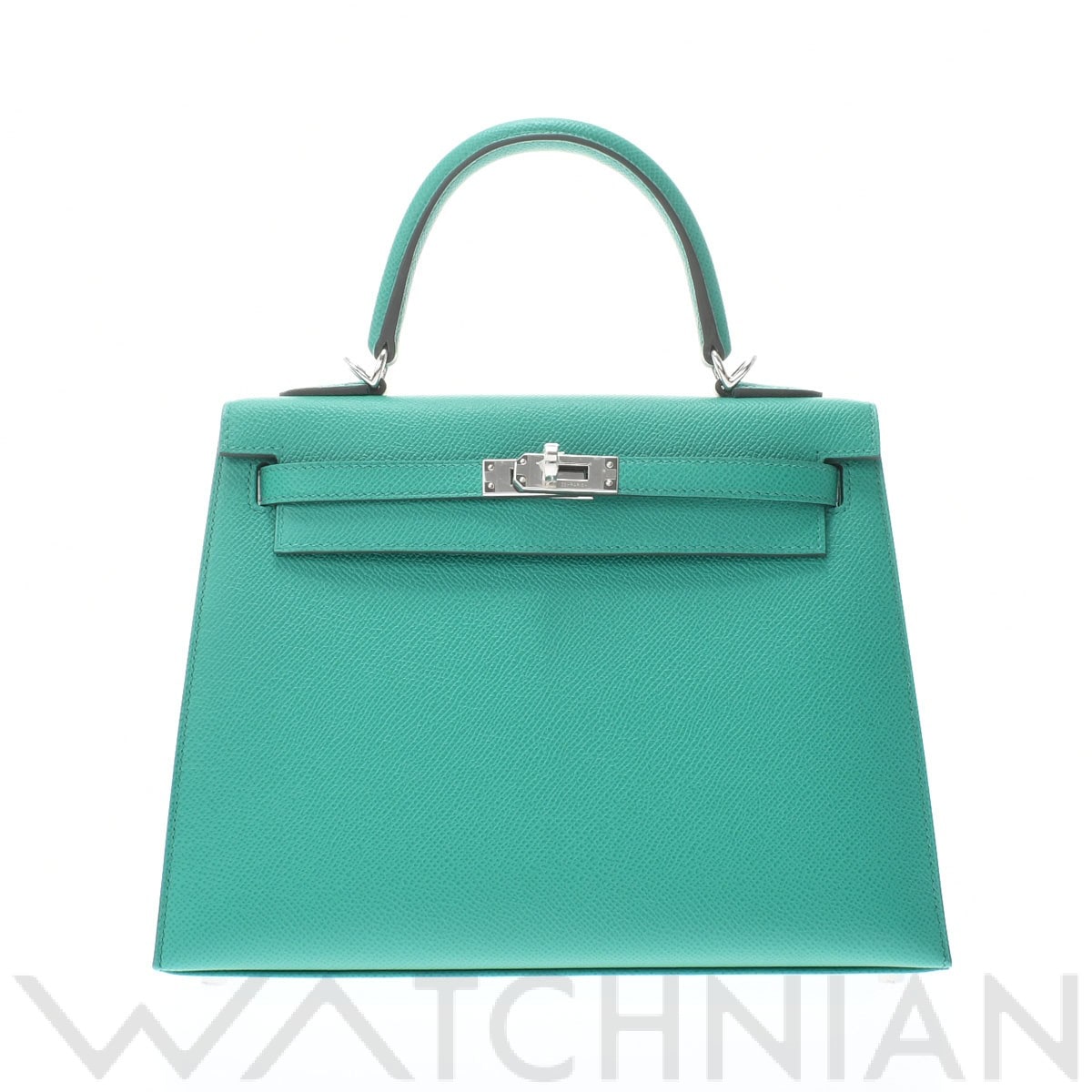 エルメス / HERMES ケリー 25 外縫い ヴェールジェイド/パラジウム金具 ヴォーエプソン レディース バッグ 【未使用】【bag】