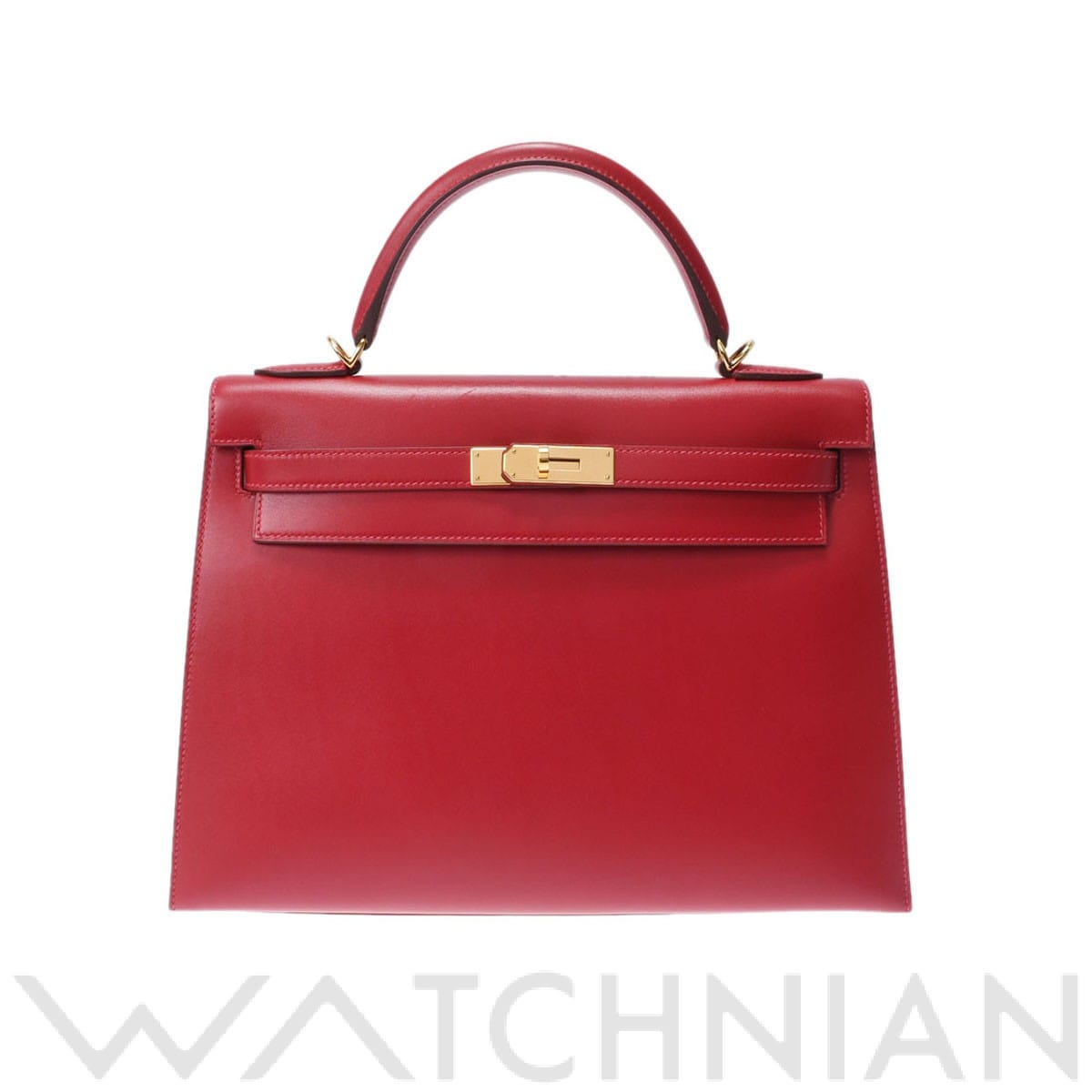 エルメス ケリー 32 外縫い ルージュヴィフ タデラクト レディース バッグ 【中古】【bag】