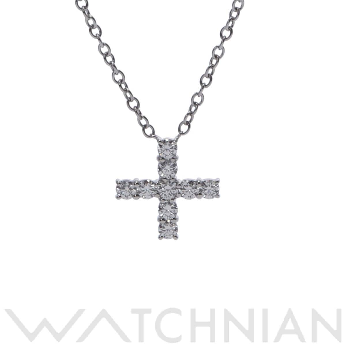 ハリー ウィンストン ラウンドミニクロス ネックレス シルバー Pt950プラチナ レディース ジュエリー 【中古】【jewelry】