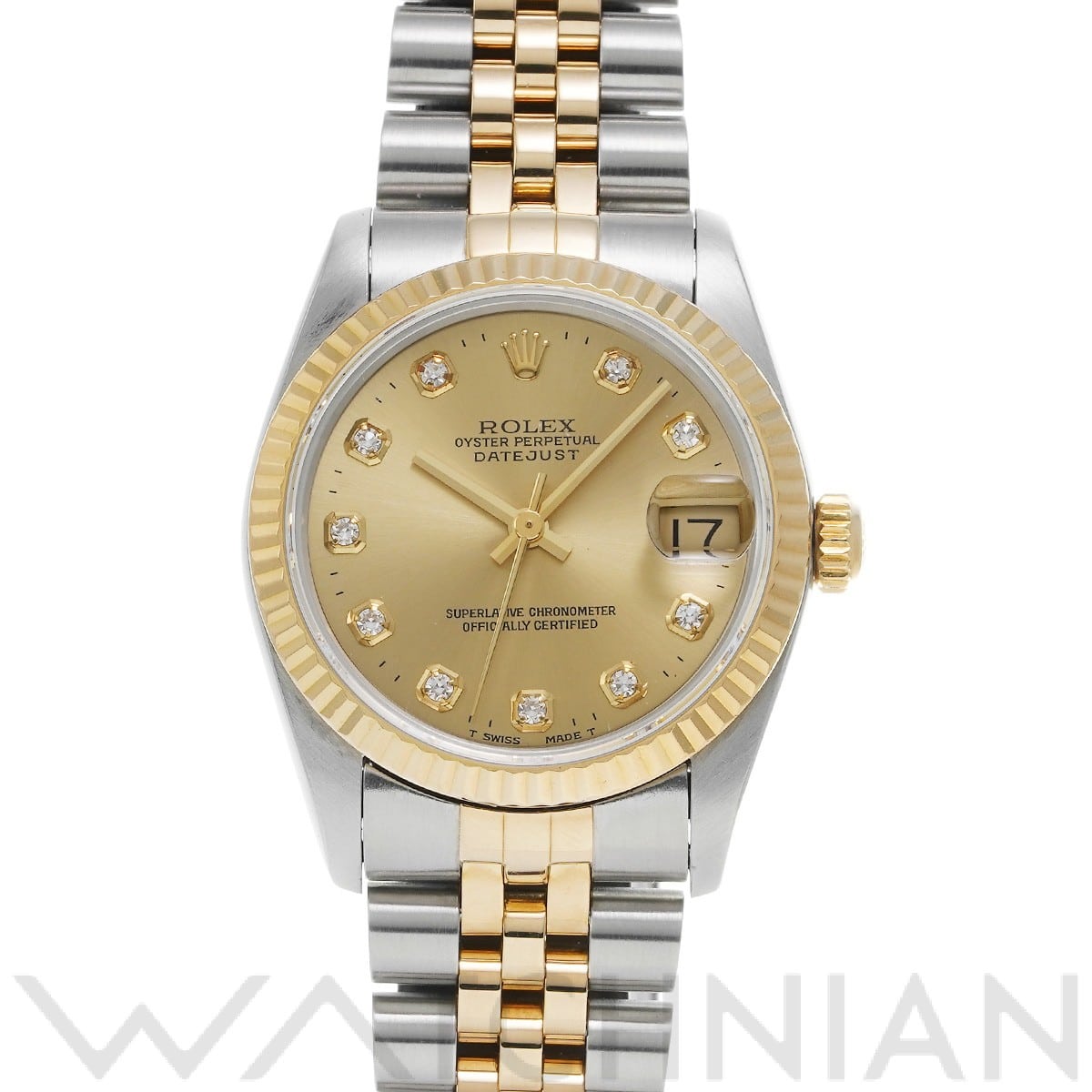 デイトジャスト 68273G T番(1997年頃製造) シャンパン/ダイヤモンド ロレックス ROLEX ユニセックス 【中古】