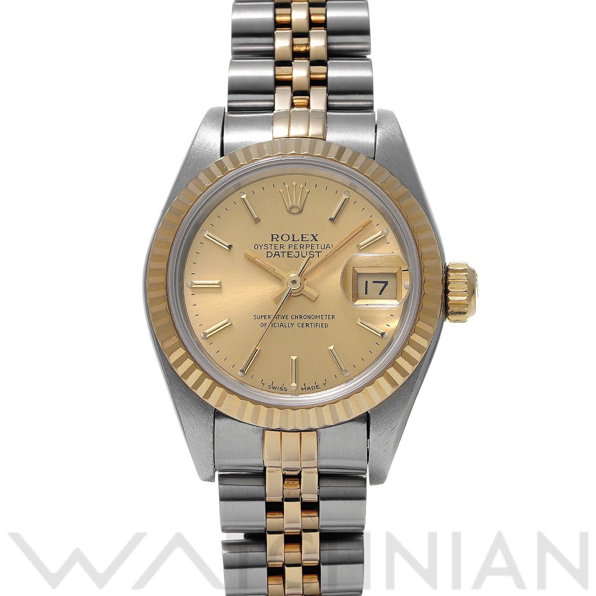 ロレックス デイトジャスト 69173 シャンパン レディース 時計 【中古】【wristwatch】