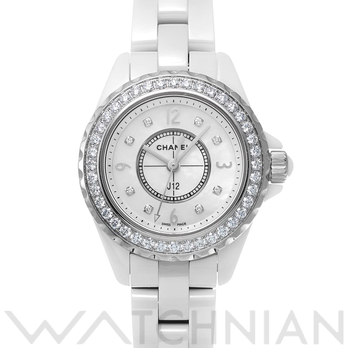 シャネル / CHANEL J12 29MM H2572 ホワイトシェル/ダイヤモンド レディース 時計 【中古】【wristwatch】