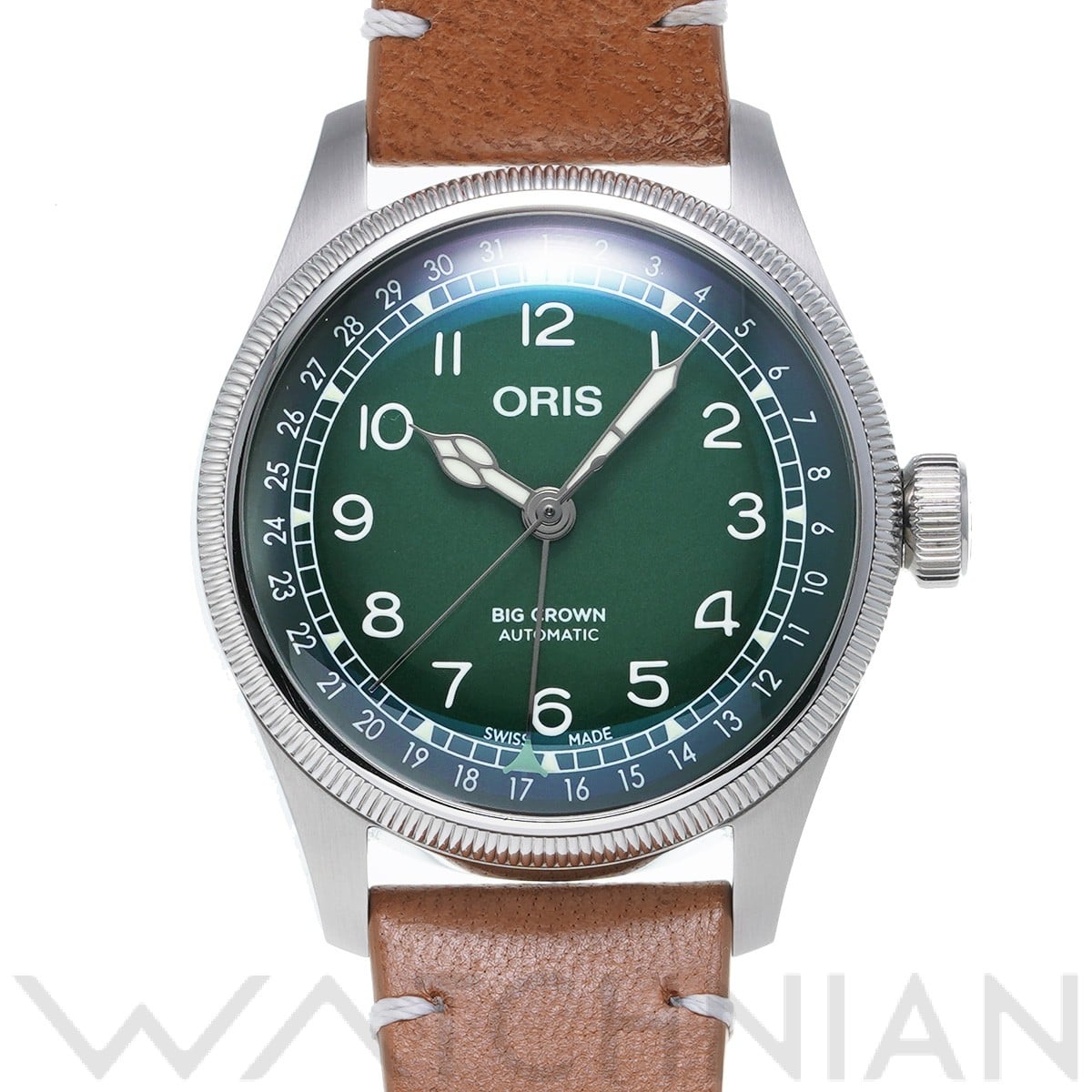 ビッグクラウン チェルボボランテ 01 754 7779 4067-Set グリーン オリス ORIS メンズ 【中古】