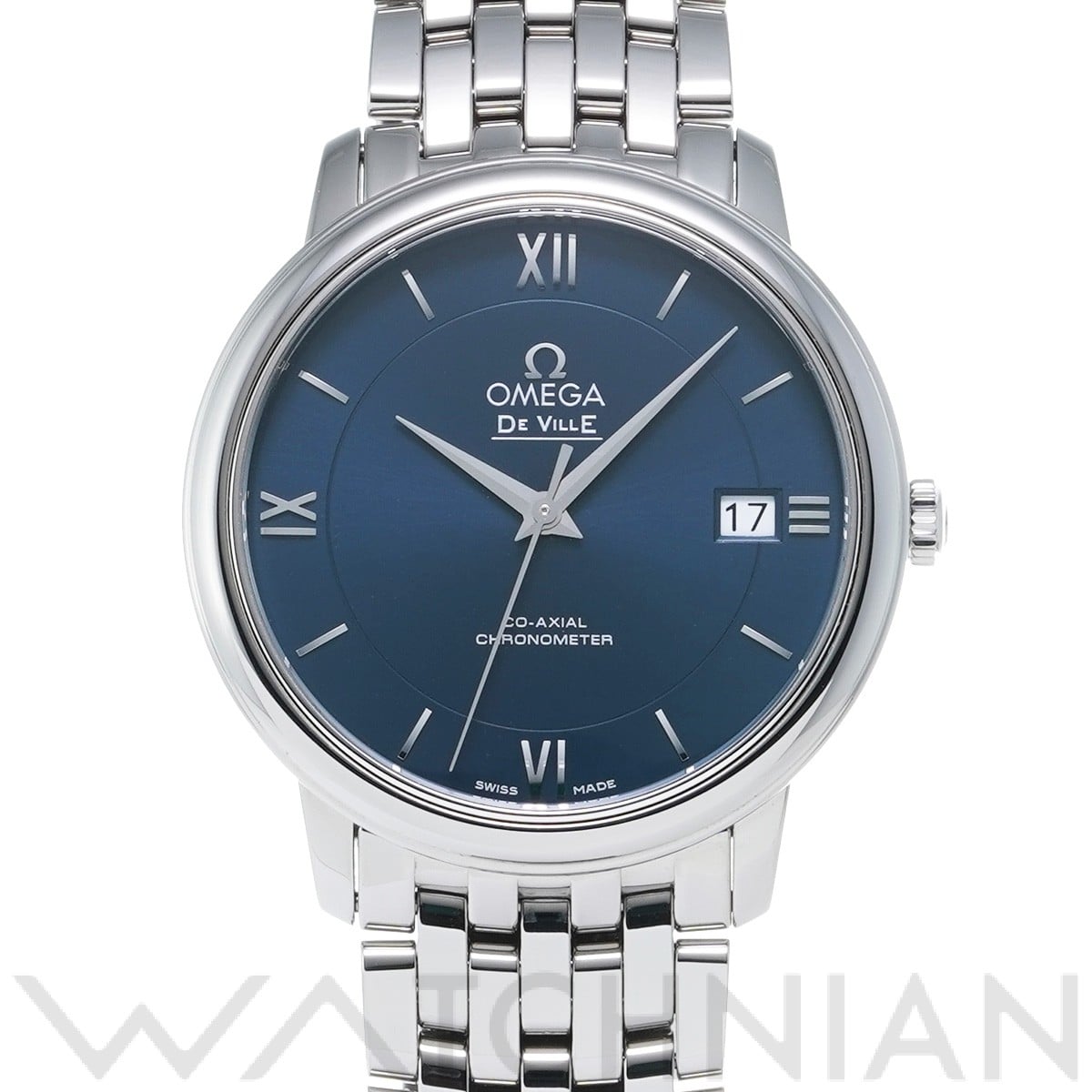 オメガ / OMEGA デ・ヴィル プレステージ コーアクシャル 424.10.37.20.03.001 ブルー メンズ 時計 【中古】【wristwatch】
