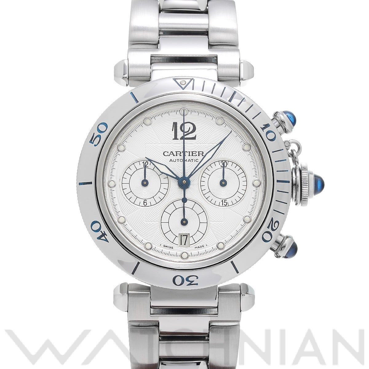 カルティエ / CARTIER パシャ 38 クロノグラフ W31030H3 シルバー メンズ 時計 【中古】【wristwatch】