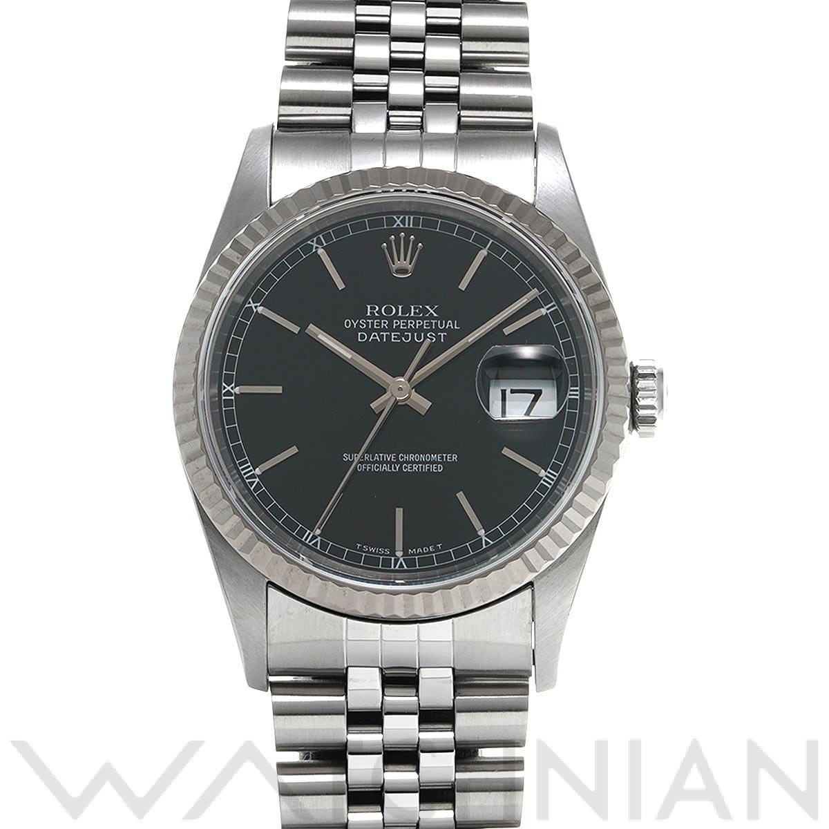 ロレックス デイトジャスト 16234 ブラック メンズ 時計 【中古】【wristwatch】