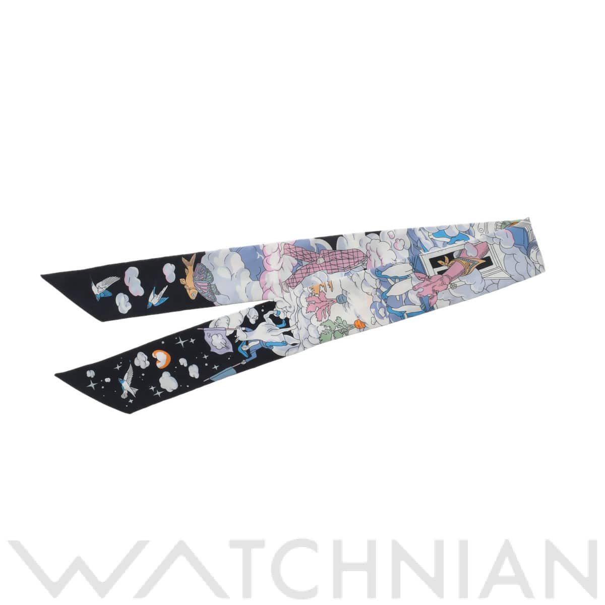 エルメス / HERMES ツイリー SUR MON NUAGE ブルーノワール/モーヴ 063900S シルク100％ レディース 【新品】【other】