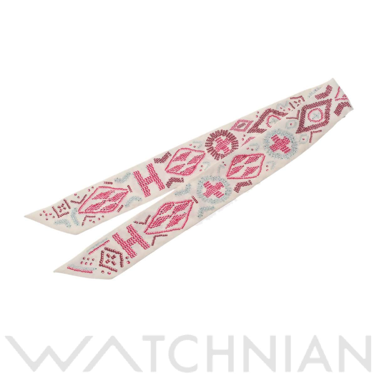 エルメス / HERMES ツイリー KELLY EN PERLES クレーム/フランボワーズ 062552S シルク100％ レディース 【新品】【other】