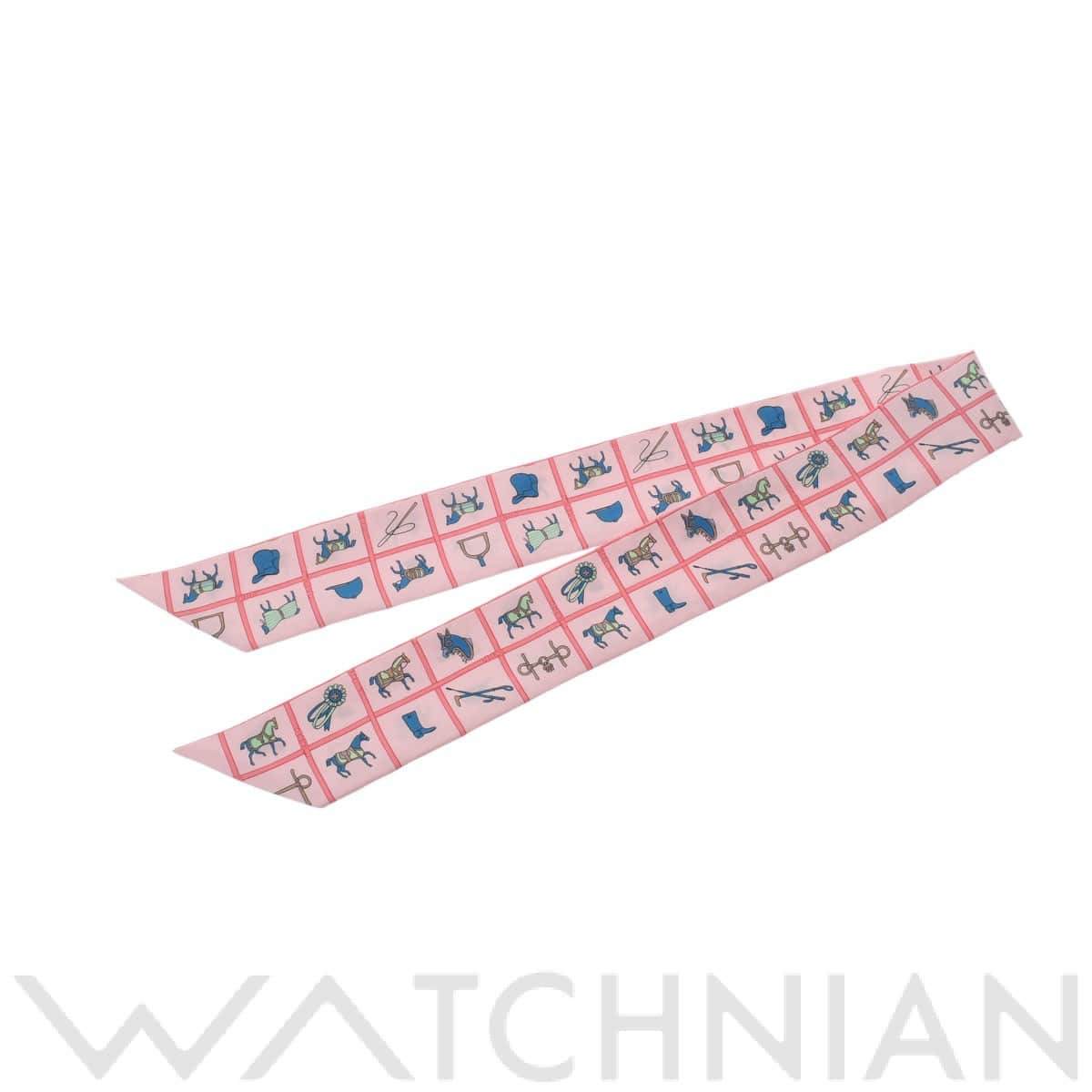 エルメス / HERMES ツイリー Couvertures et Tenues de Jour ローズ/ブルー/ヴェール 061356S シルク100％ レディース 【新品】【other】