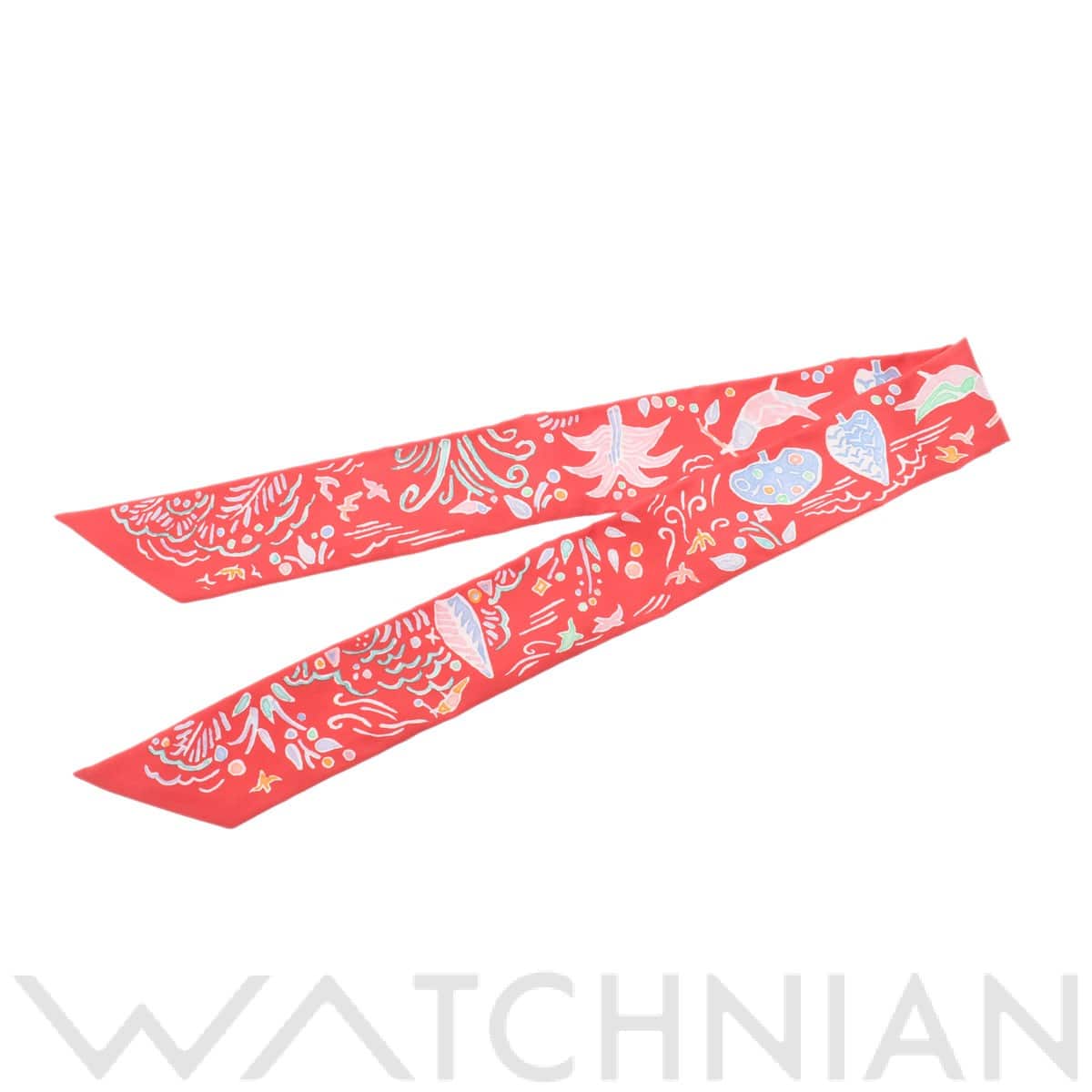 エルメス ツイリー ISOLA DI PRIMAVERA グレナデン/ヴェール/ブルー 063755S シルク100％ レディース 【新品】【other】