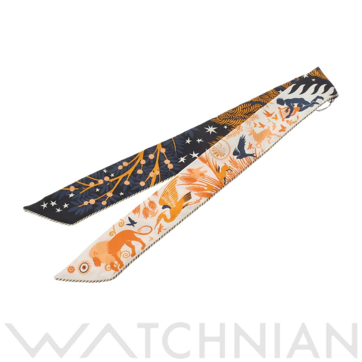 エルメス / HERMES ツイリーバゲット LE CHARME D'ORPHEE ブラック 853702S シルク100％ レディース 【新品】【other】