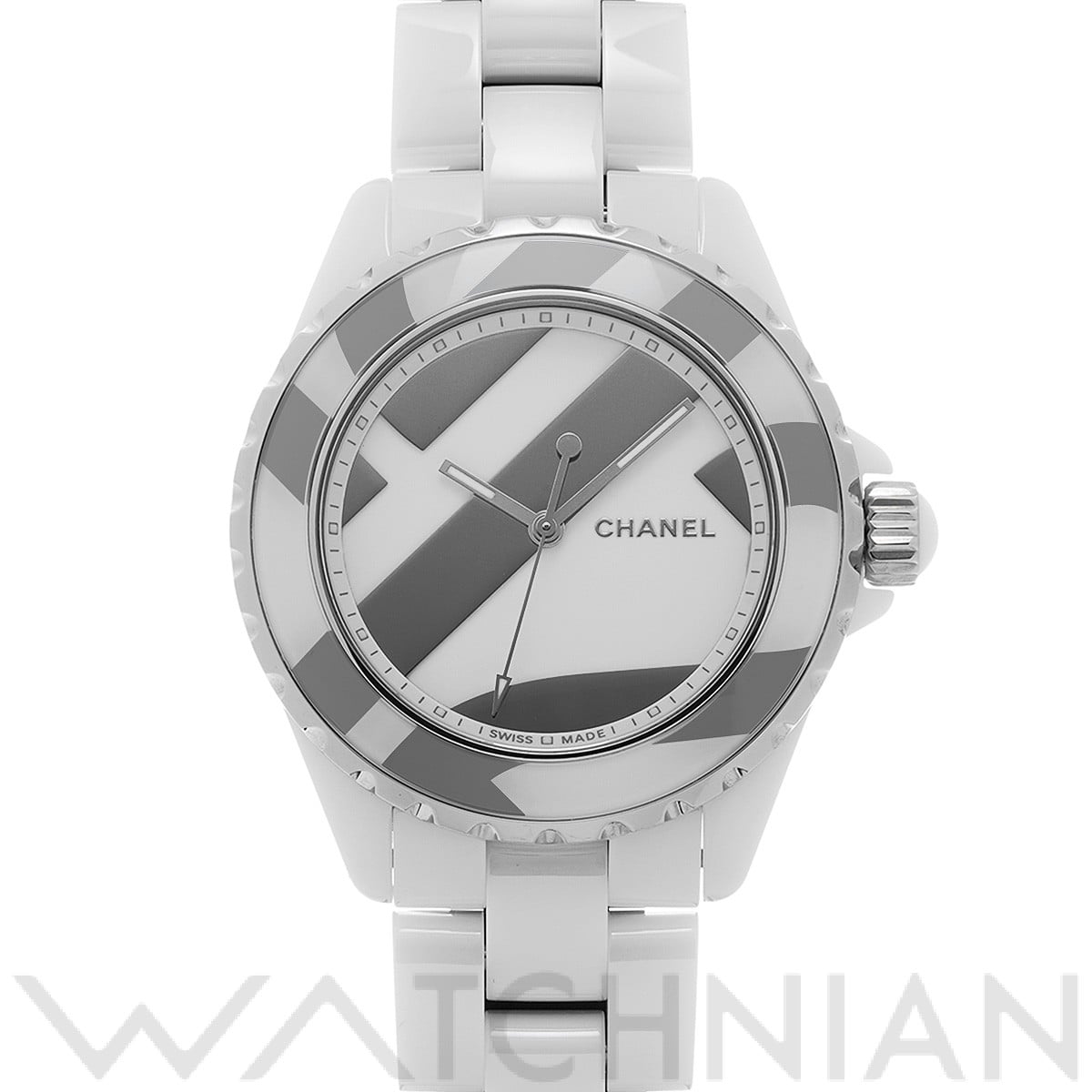 シャネル / CHANEL J12 アンタイトル 38MM H5582 ホワイトラッカー/ロジウム メンズ 時計 【中古】【wristwatch】
