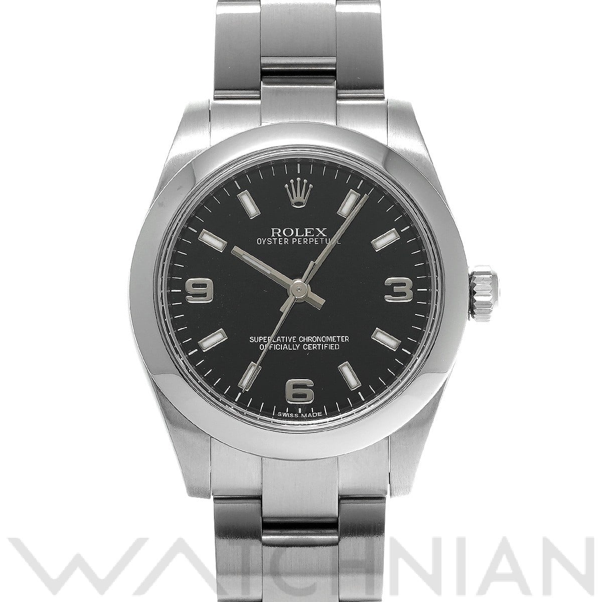 ロレックス / ROLEX オイスターパーペチュアル 31 177200 ブラック ユニセックス 時計 【中古】【wristwatch】