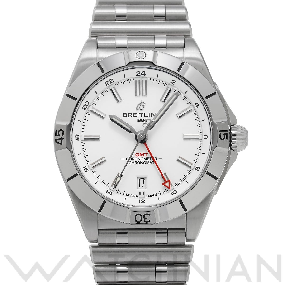 ブライトリング / BREITLING クロノマット オートマチック GMT 40 A32398101A1A1 ホワイト メンズ 時計 【中古】【wristwatch】