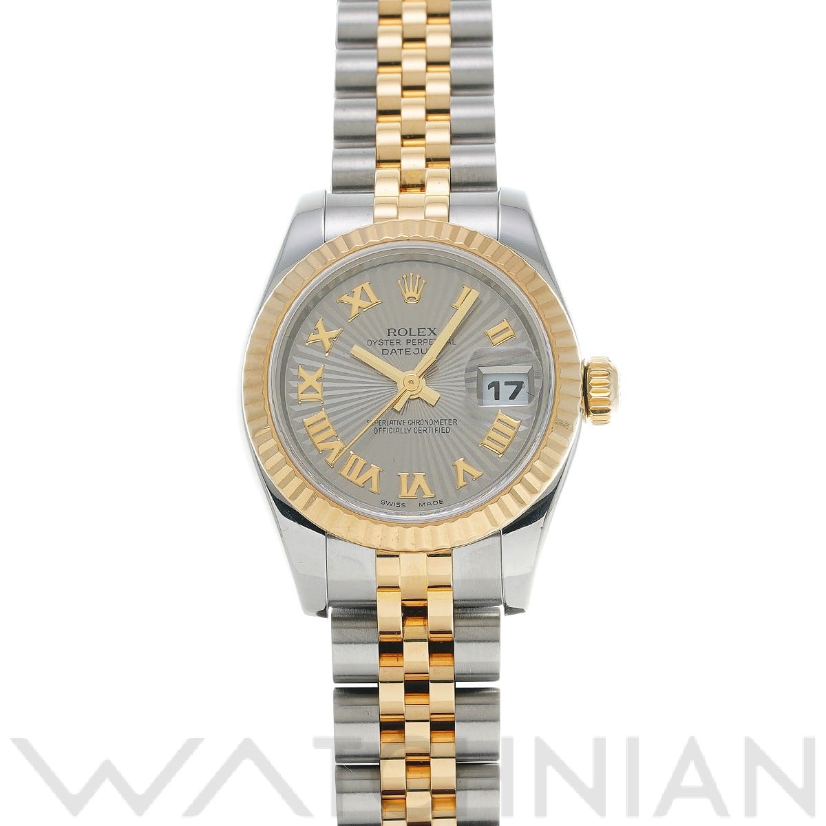 ロレックス レディ デイトジャスト 26 179173 グレーサンビーム レディース 時計 【中古】【wristwatch】