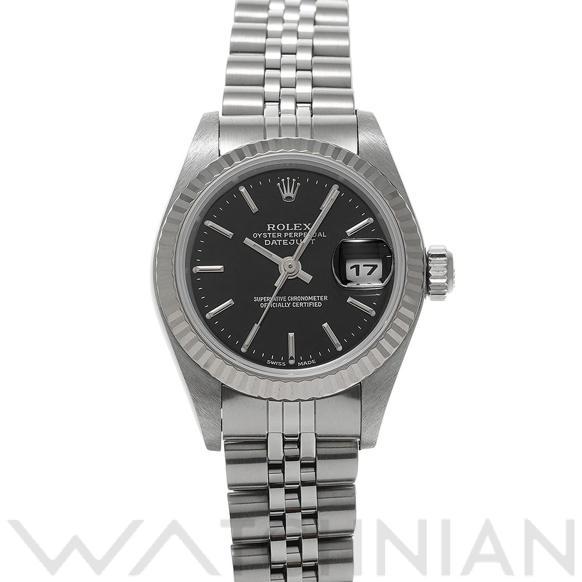 ロレックス デイトジャスト 79174 ブラック レディース 時計 【中古】【wristwatch】