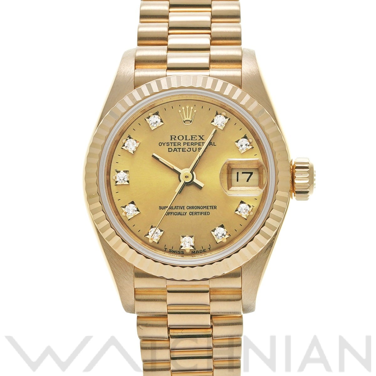 デイトジャスト 69178G N番(1991年頃製造) シャンパン/ダイヤモンド ロレックス ROLEX レディース 【中古】