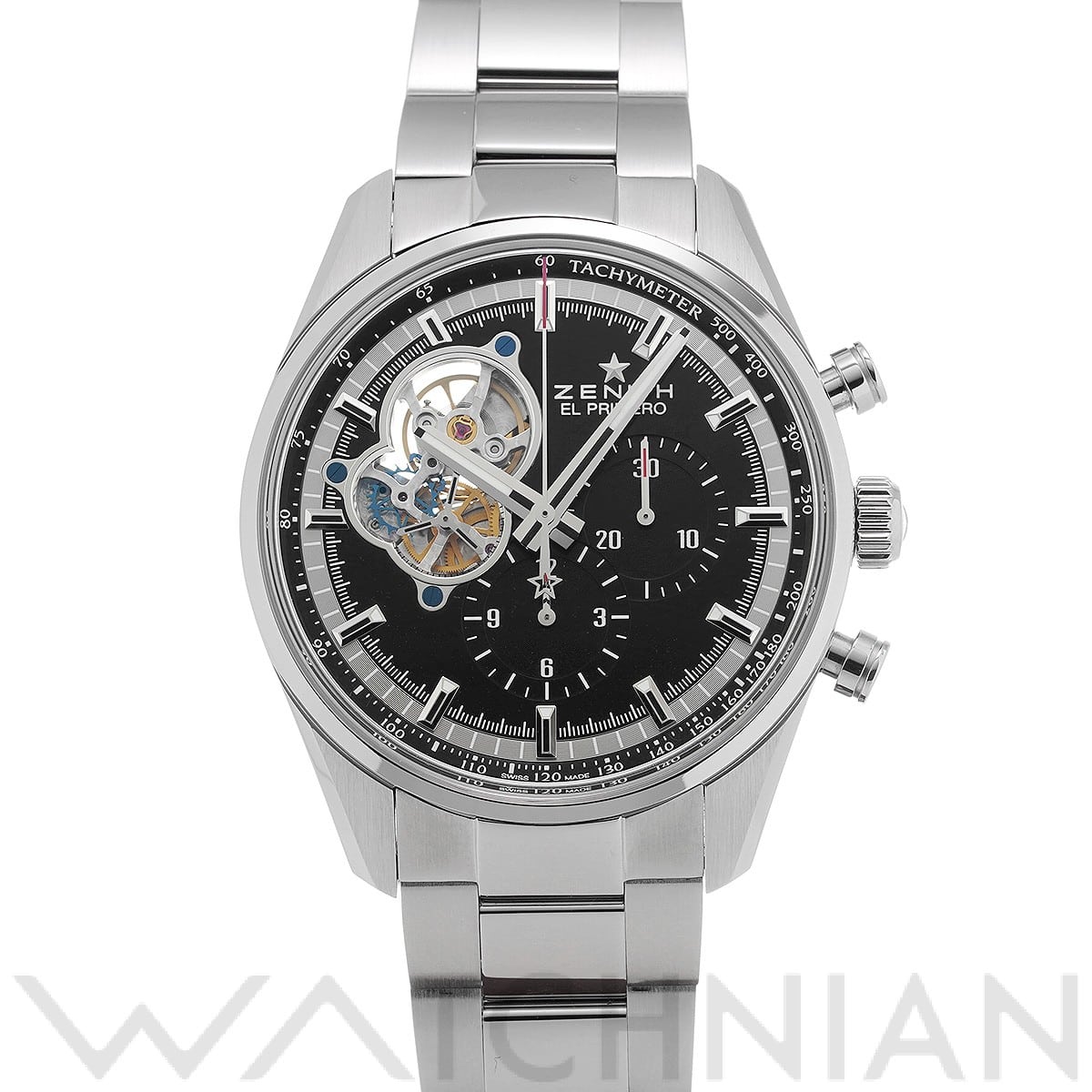 ゼニス / ZENITH クロノマスター エル・プリメロ オープン 03.2040.4061/21.C496 ブラック メンズ 時計 【中古】【wristwatch】