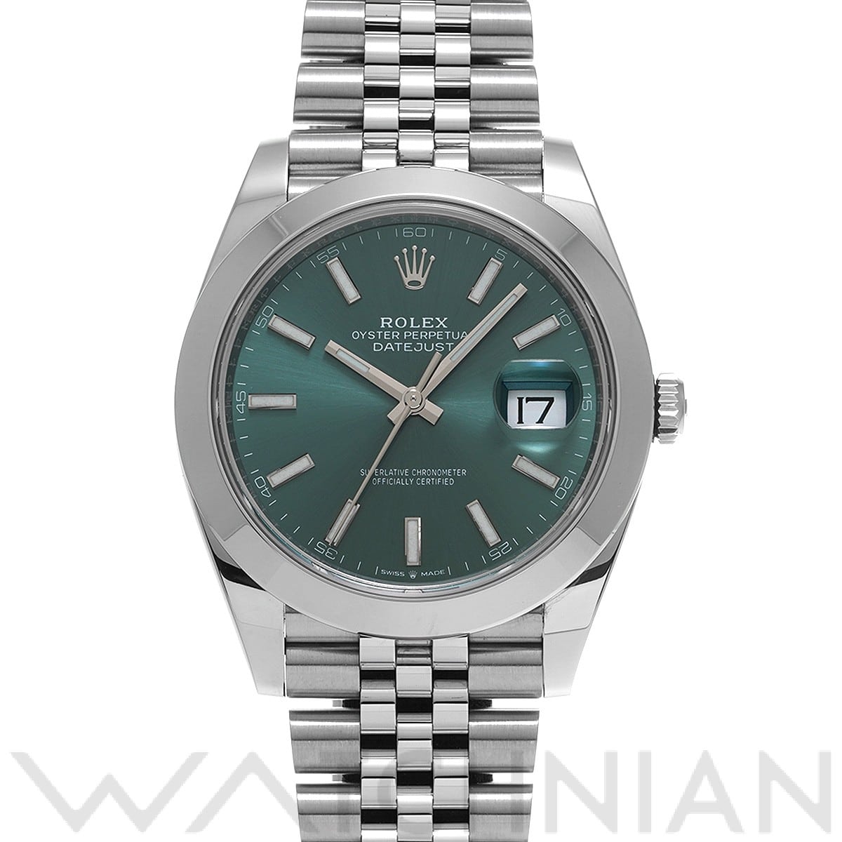 デイトジャスト 41 126300 ランダムシリアル ミントグリーン ロレックス ROLEX メンズ 【中古】