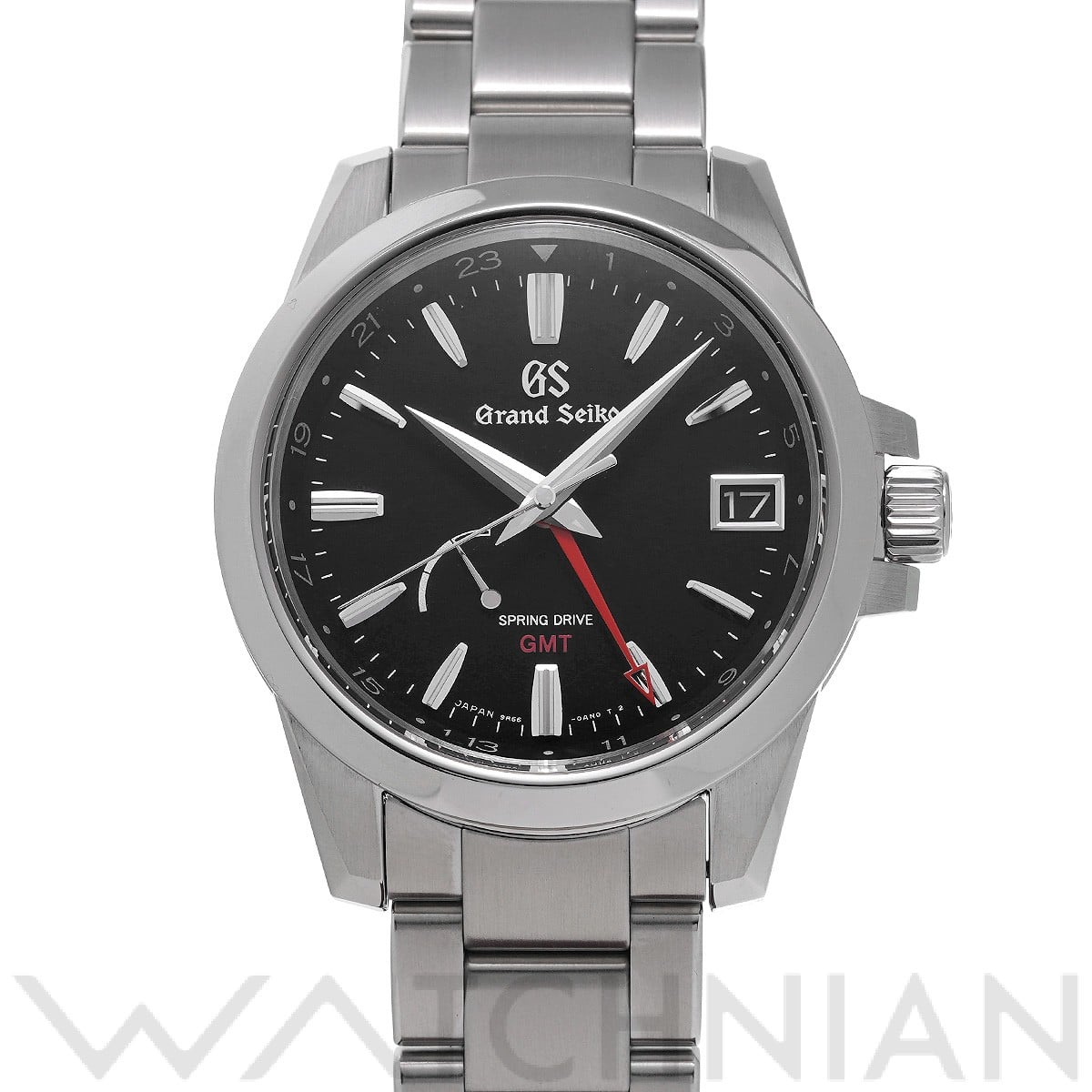 グランドセイコー / Grand Seiko ヘリテージコレクション スプリングドライブ GMT SBGE213 ブラック メンズ 時計 【中古】【wristwatch】