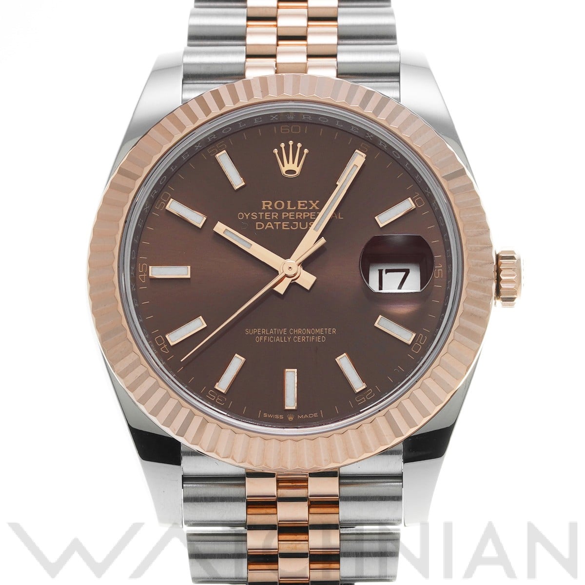 ロレックス デイトジャスト 41 126331 チョコレート メンズ 時計 【中古】【wristwatch】