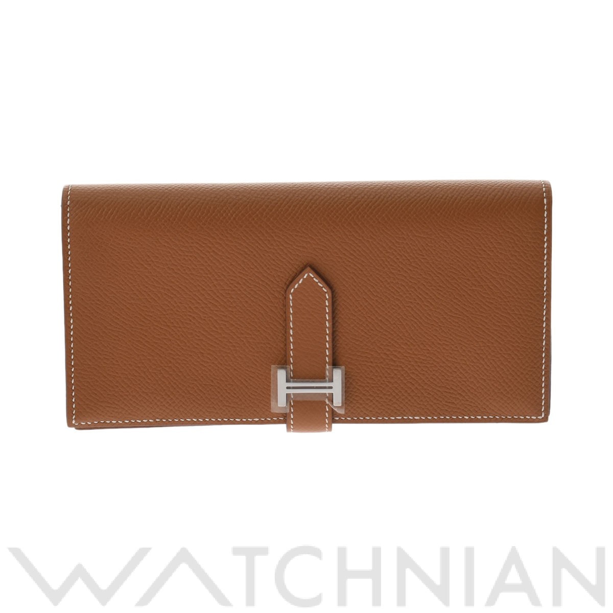 エルメス ベアン スフレ ゴールド/パラジウム金具 ヴォーエプソン レディース 財布 【未使用】【purse】