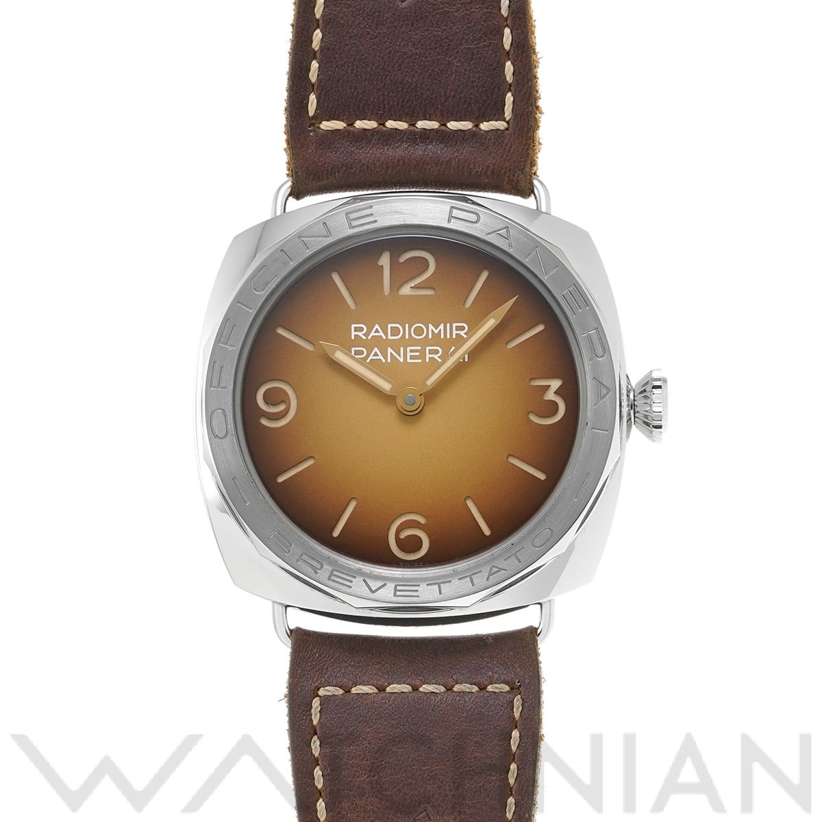 パネライ ラジオミール 3デイズ アッチャイオ PAM00687 ブラウン メンズ 時計 【中古】【wristwatch】