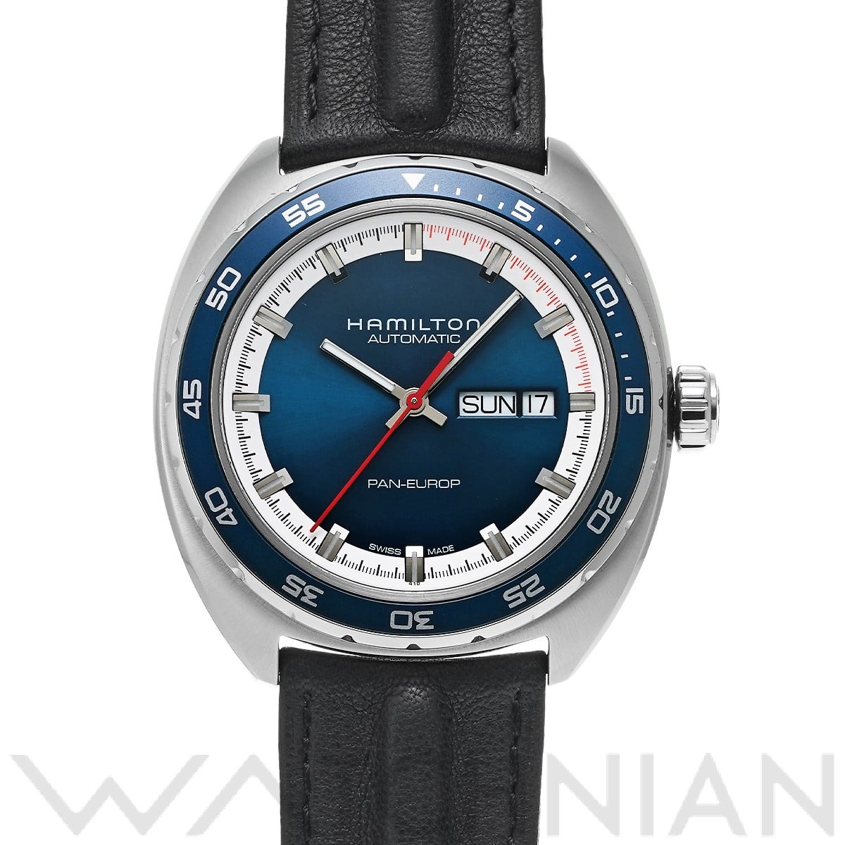 ハミルトン / HAMILTON アメリカンクラシック パンユーロ デイデイト オート H35405941 ブルー メンズ 時計 【中古】【wristwatch】